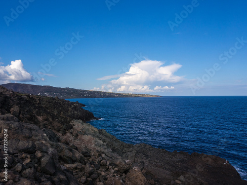 Sea rocks and sky in Pantelleria, Sicily, Italy