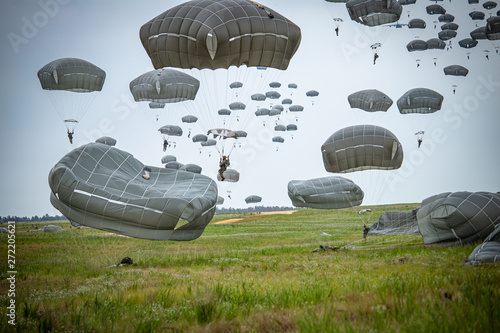 parachutist helicopter airborne operations airplane explosions missiles