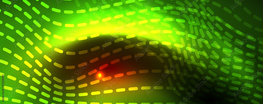 Fototapeta premium Shiny neon lines techno magic futuristic background, magic energy space light concept, abstract background wallpaper design