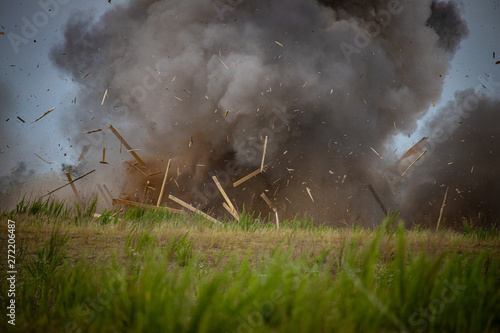 parachutist helicopter airborne operations airplane explosions missiles