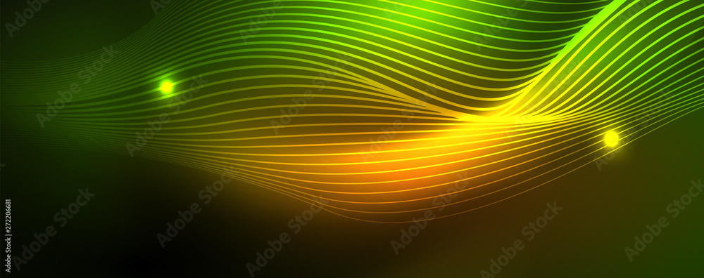Shiny neon vector wave line abstract background, motion concept Shiny neon vector wave line abstract background, motion concept