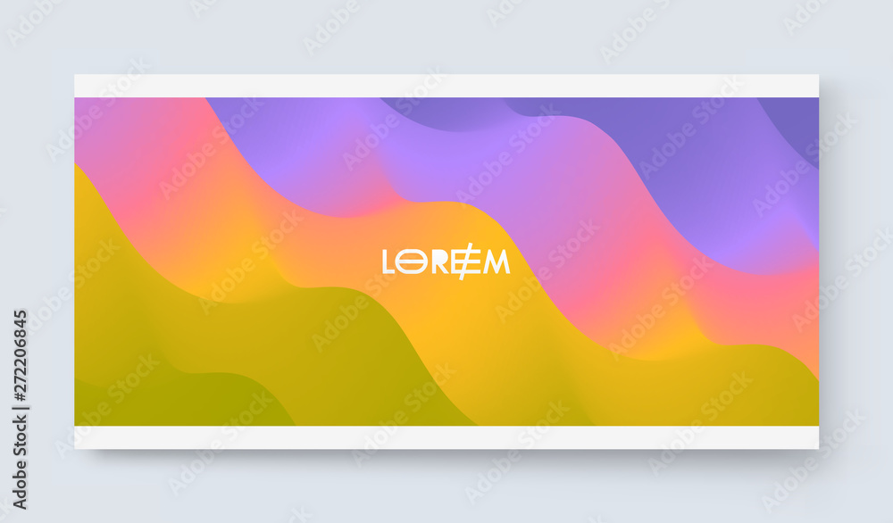 Cover design template with color gradients. Abstract background. Modern pattern. 3d vector Illustration for advertising, marketing, presentation.
