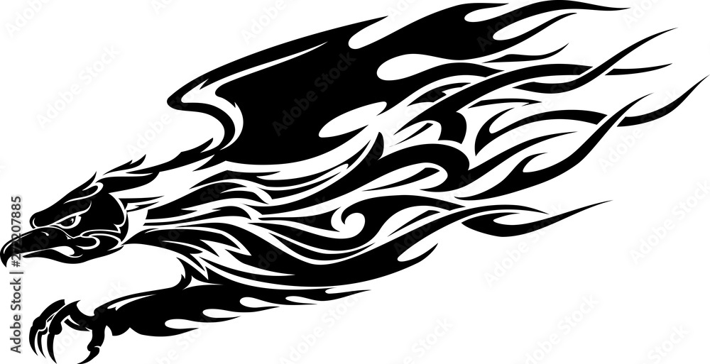 Eagle Abstract Flame Body