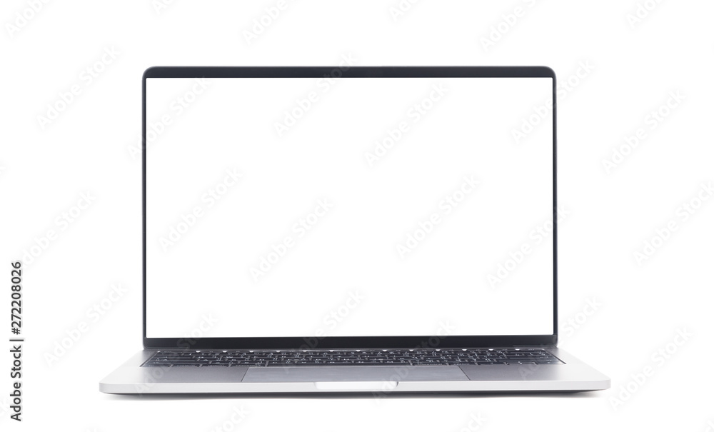 Laptop with blank screen isolated on white background with clipping path. Laptop with blank screen isolated on white background with clipping path.