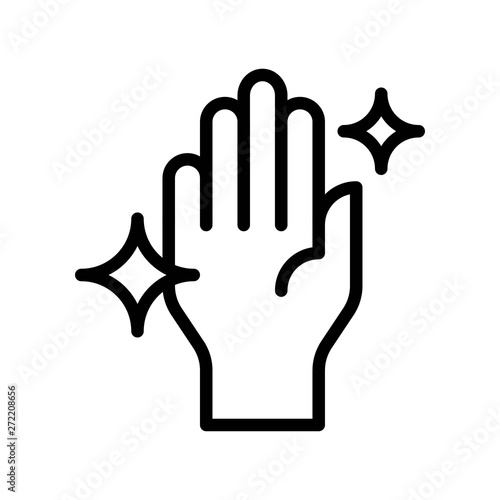 Hand washing vector illustration, Hygiene line style icon