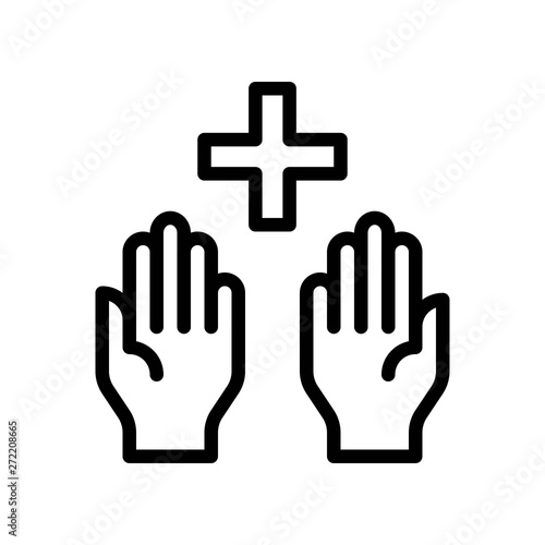 Hand washing vector illustration, Hygiene line style icon