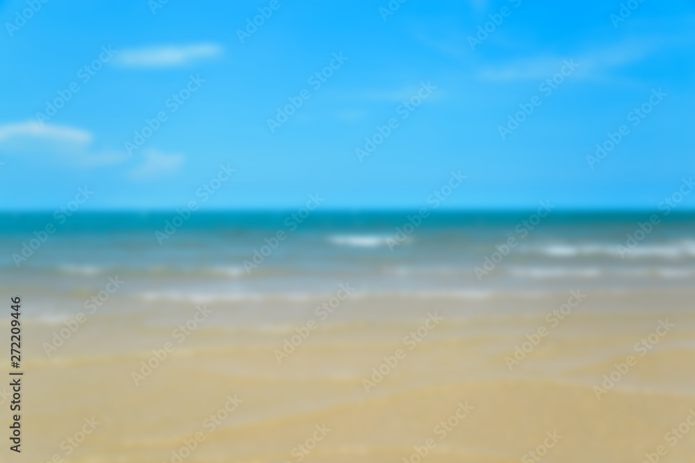 Beach blue ocean and sky background ,Summer Concept . Beach blue ocean and sky background ,Summer Concept .