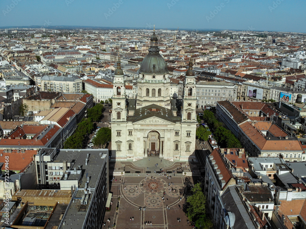 St. Stephen's Basilica aerial view, Budapest, Hungary
