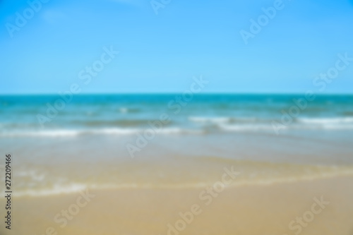 Beach blue ocean and sky background ,Summer Concept .