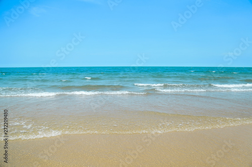 Beach blue ocean and sky background ,Summer Concept . © A Stockphoto