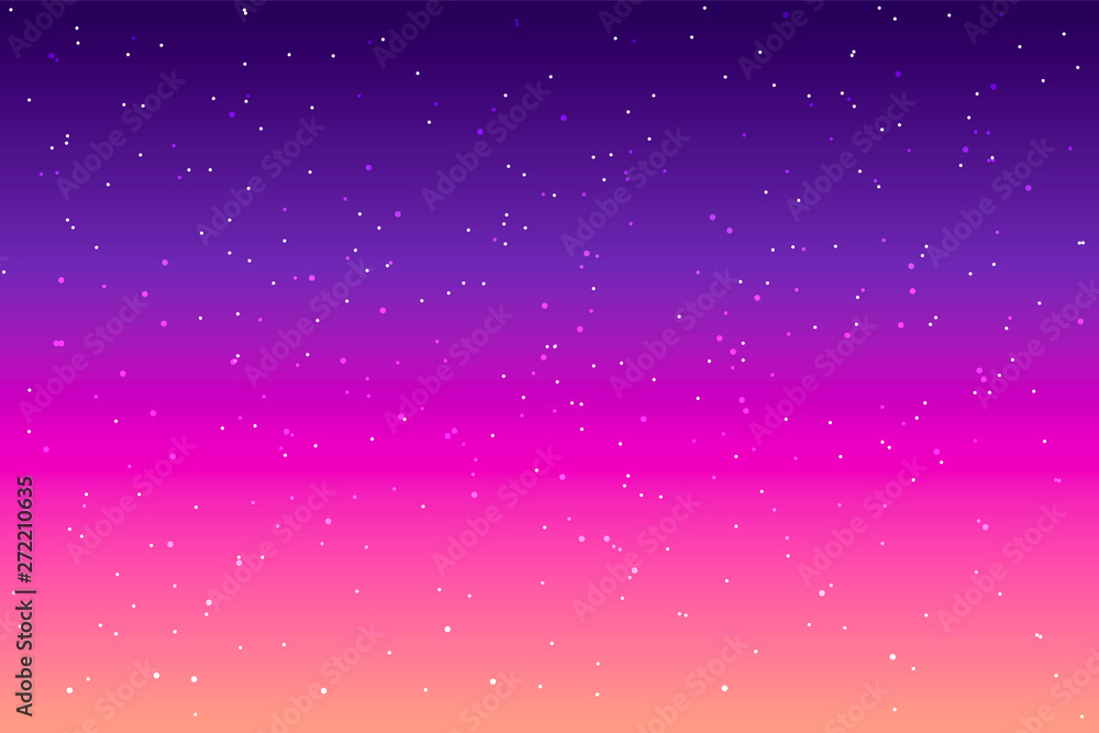 Obraz premium The Elegant stars in the colorful rainbow sky