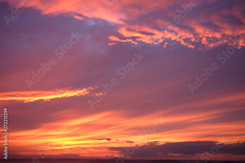 Dramatic sunset and sunrise sky. Vivid twilight sunset sky. Beautiful background.