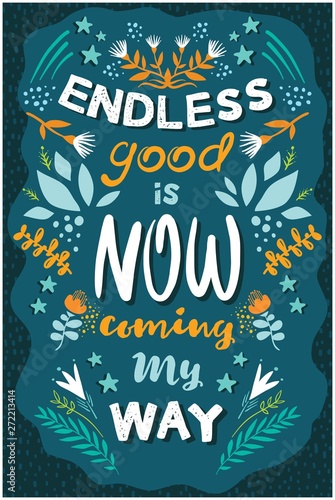 Inspirational words colorful poster vector illustration