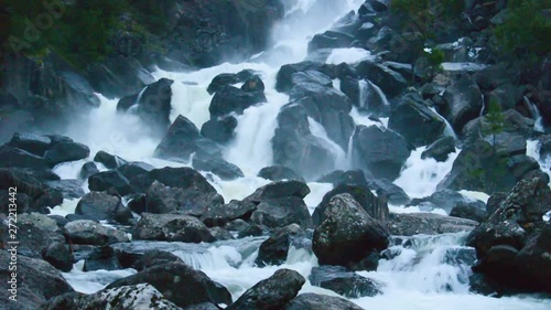 Waterfall Uchar. Altai mountains, Siberia, Russia photo