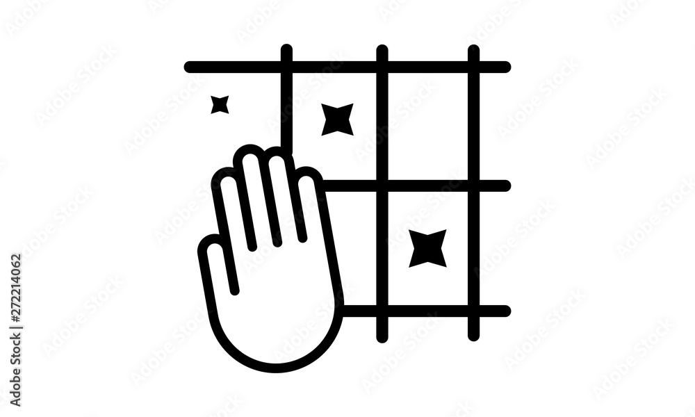 Hand in rubber glove icon for cleaning services Hand in rubber glove icon for cleaning services
