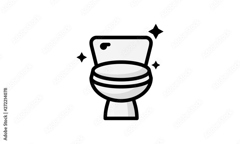 Toilet cleaning icon for bathroom hygiene Toilet cleaning icon for bathroom hygiene