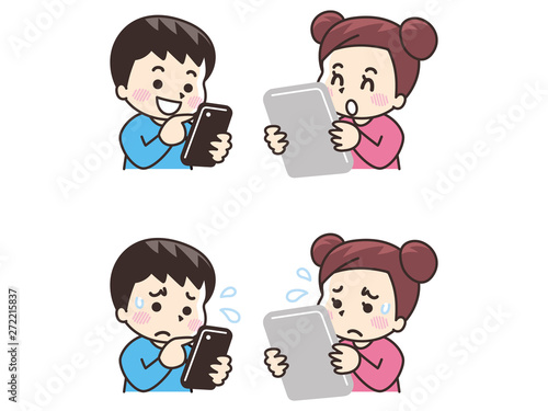 スマートフォンとタブレットと子供