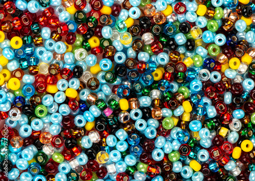 Scattered colored beads