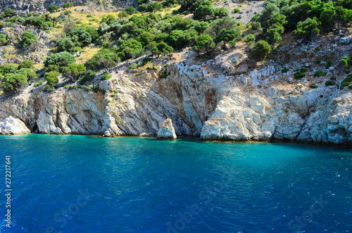 A boat trip on the Aegean Sea overlooking the islands