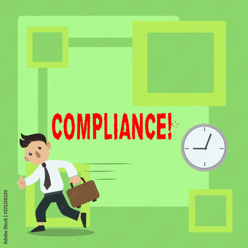 Handwriting text Compliance. Concept meaning Technology Company sets its policy standard regulations Handwriting text Compliance. Concept meaning Technology Company sets its policy standard regulations