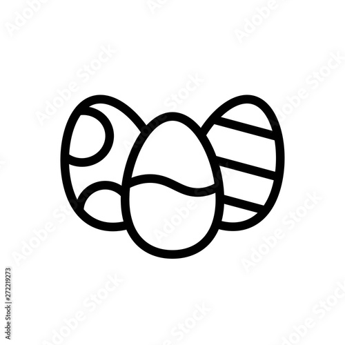 Obraz na płótnie Easter eggs vector illustration, Easter line style icon w salonie