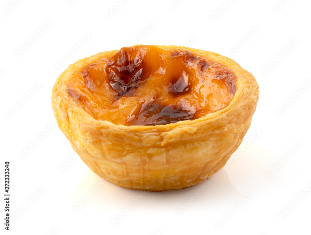 Egg tart isolated on white background Egg tart isolated on white background