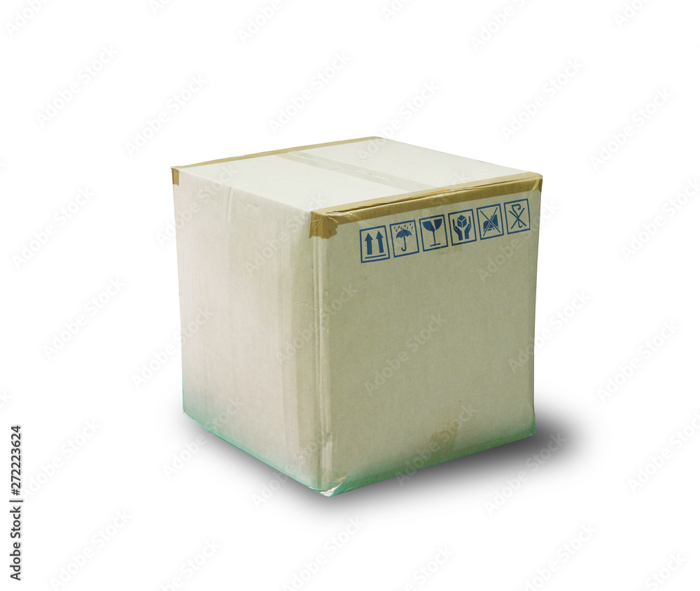 Cardboard box isolated on white background, This has clipping path. Cardboard box isolated on white background, This has clipping path.