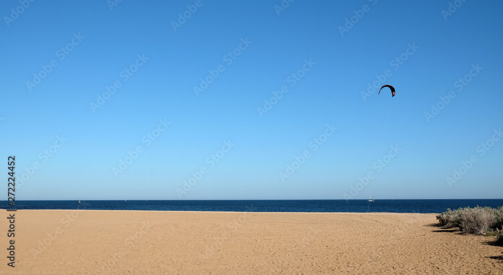Sea  sky and sand , Brighton beach in Melbourne Australia.