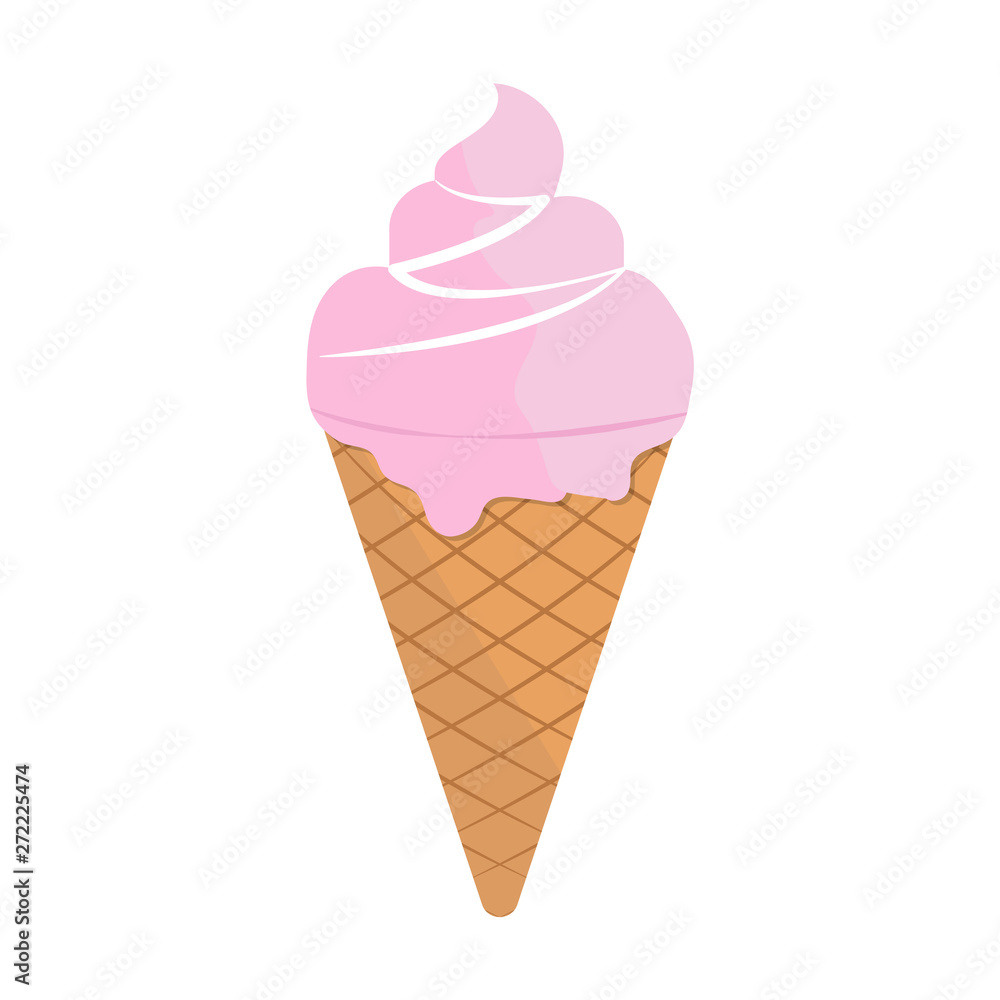 Ice Cream. Flat Design. Flat Icon. For Summer Time Sale Flyer, Card, Sticker, Poster and Other. For Web and Print. Vector Illustration. Ice Cream. Flat Design. Flat Icon. For Summer Time Sale Flyer, Card, Sticker, Poster and Other. For Web and Print. Vector Illustration.
