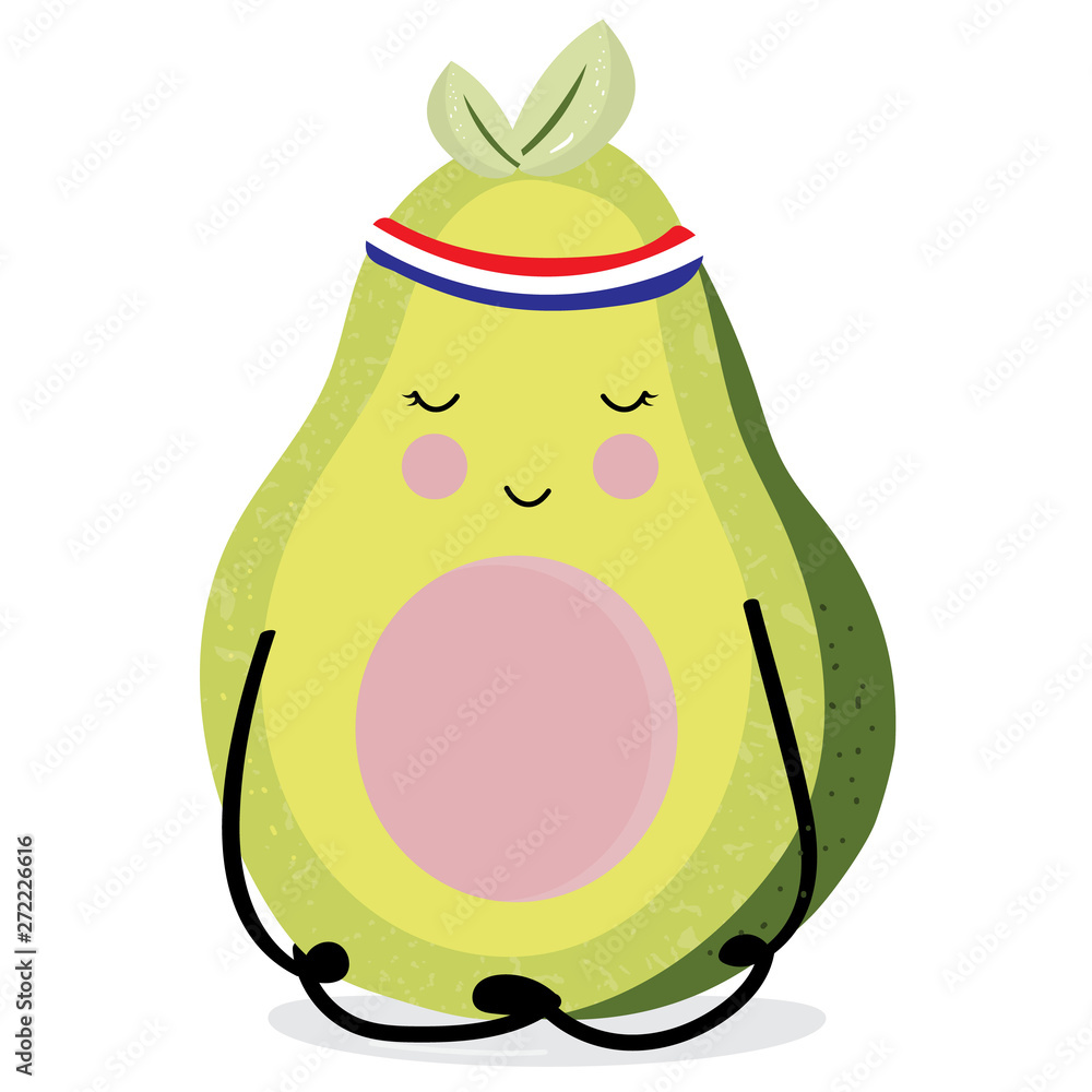 Avocado Yoga - Avocado - Sticker
