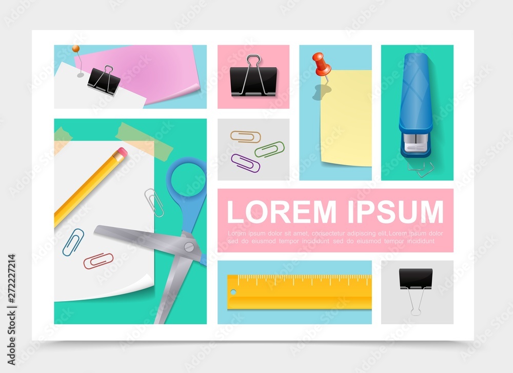 Fotografie Colorful Stationery Collection