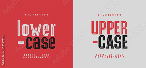 Sport modern alphabet font and number. Typography fonts uppercase and lowercase. Urban college simple style. vector illustration