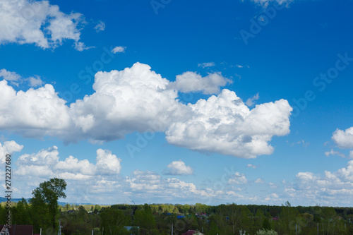 Thick clouds in the sky. Cloudy weather with clouds and clouds. On the sky clouds.