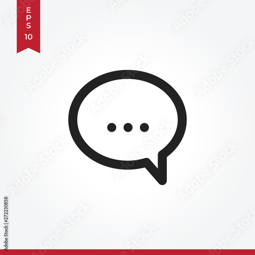 Chat vector icon in modern style for web site and mobile app