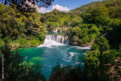 Waterfalls Krka National Park  Dalmatia  Croatia near Sibenik