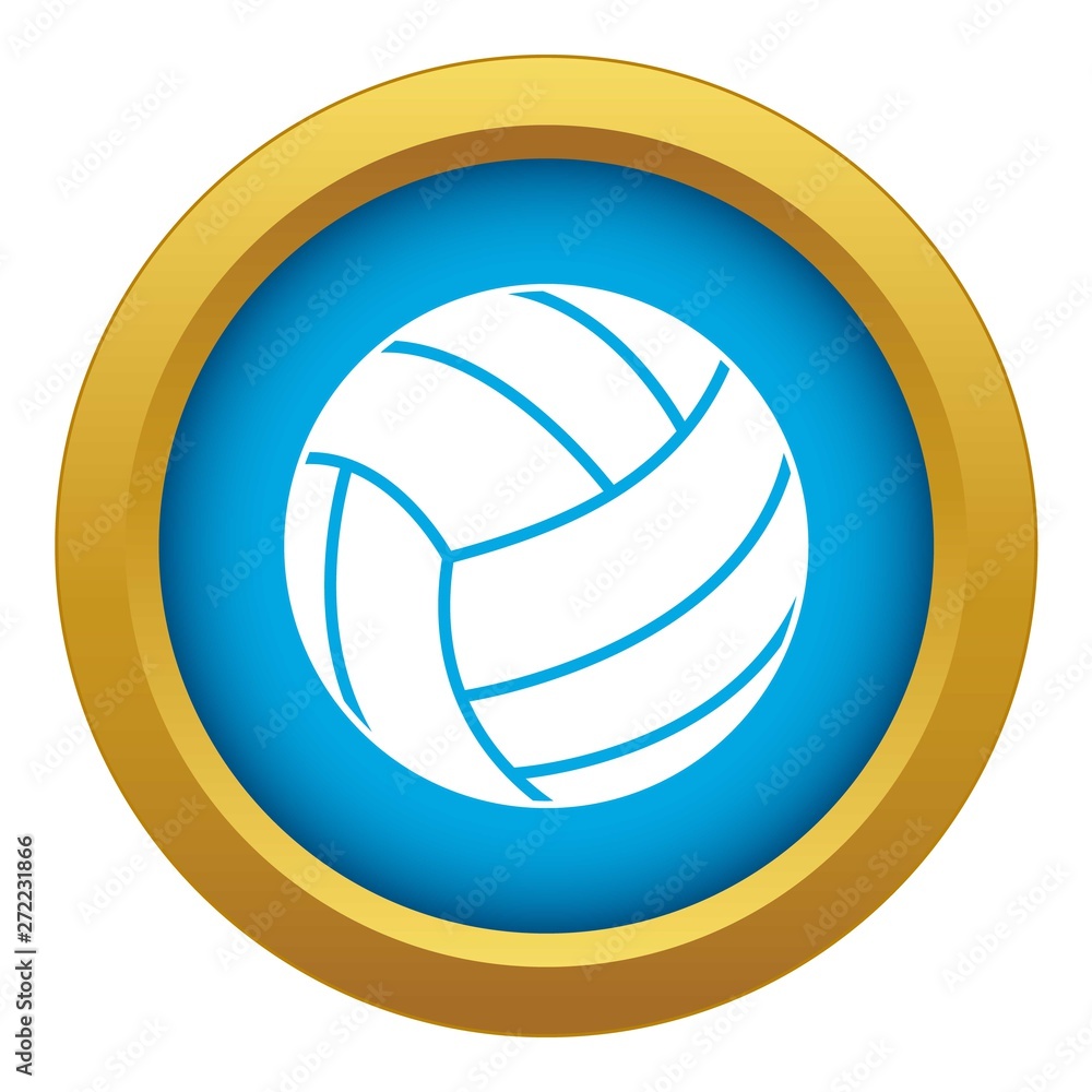 Black volleyball ball icon blue vector isolated on white background for any design Black volleyball ball icon blue vector isolated on white background for any design