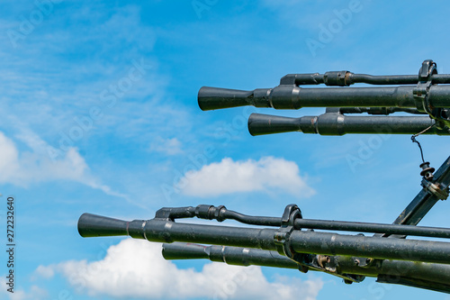 Fragments of old military equipment photo