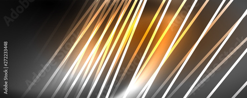 Color light with lines, outer space background, bright rays