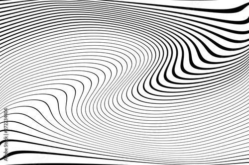 Digital image with a psychedelic stripes