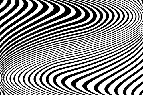 Digital image with a psychedelic stripes
