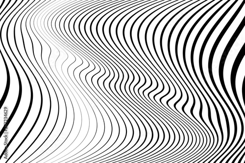 Digital image with a psychedelic stripes