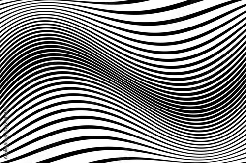 Digital image with a psychedelic stripes