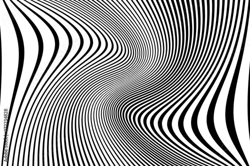 Digital image with a psychedelic stripes