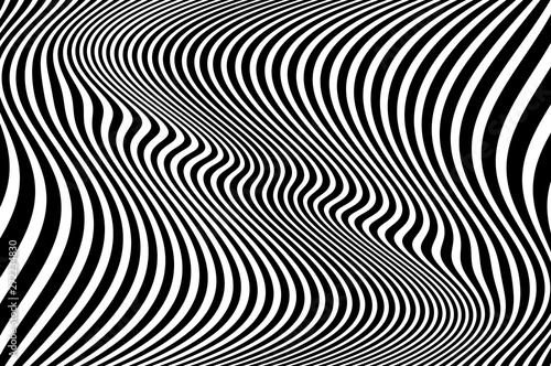 Digital image with a psychedelic stripes