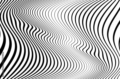 Digital image with a psychedelic stripes