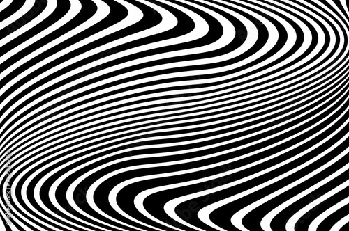 Digital image with a psychedelic stripes