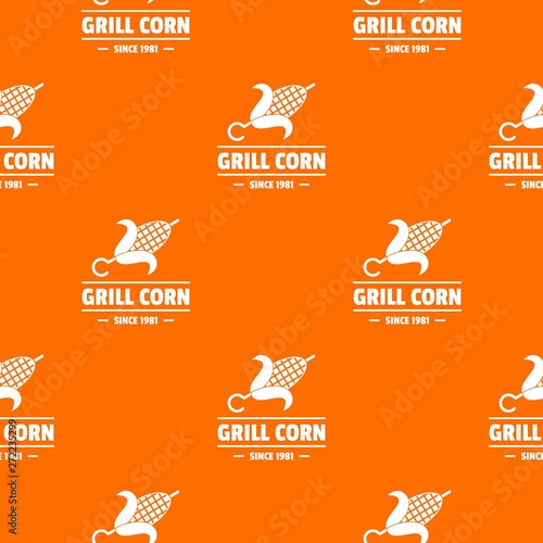 Grill corn pattern vector orange for any web design best