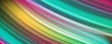 Abstract wave lines fluid rainbow style color stripes on black background. Artistic illustration for presentation, app wallpaper, banner or poster