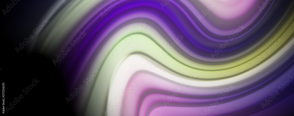 Obraz premium Fluid liquid color wave lines, glowing colorful light effect, abstract composition template. Geometric technology abstract pattern. Movement concept