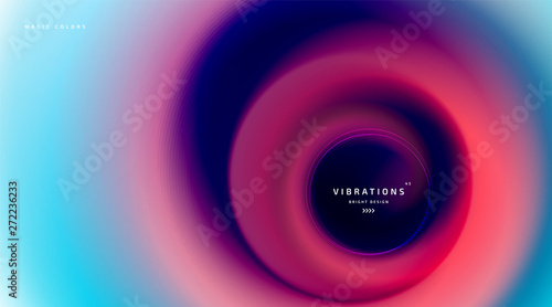 Abstract background with colorful smooth flow of colors. Beautiful blurred backdrop with amazing fluid gradient. Liquid design in trendy colors with gradual blend between shades. Vector illustration